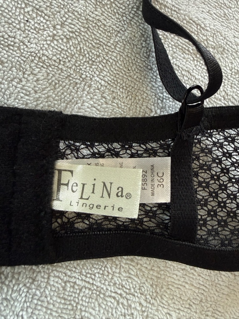 Felina Lingerie Lace Plunge Bralette Size 36C Lace - Picture 4 of 5